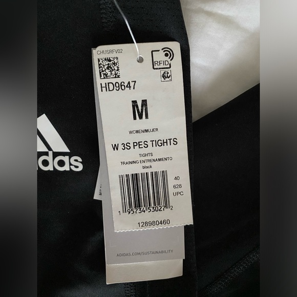 Women’s Adidas Black Tights Size M NWT - Picture 3 of 3